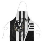 Collingwood Magpies Apron Modern Geometric Sports Graphic Style