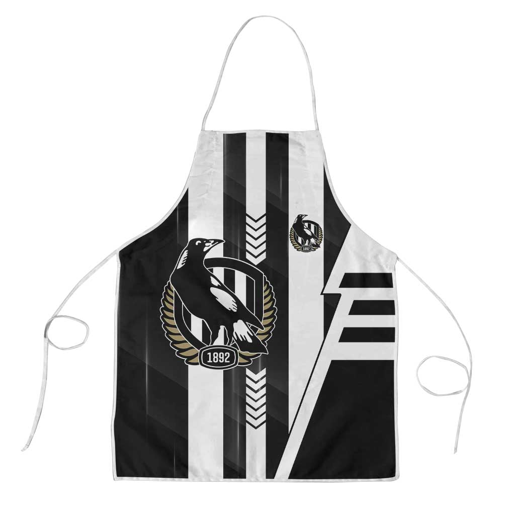 Collingwood Magpies Apron Modern Geometric Sports Graphic Style
