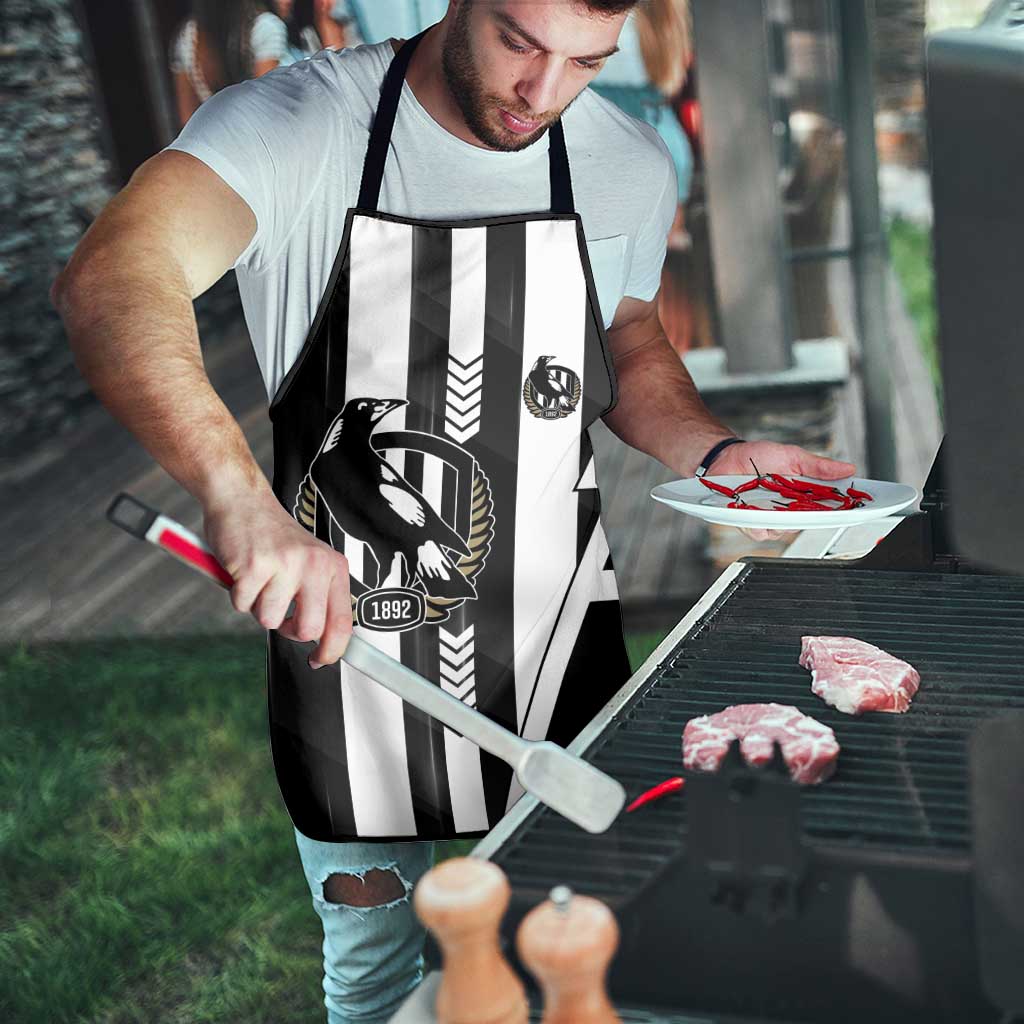 Collingwood Magpies Apron Modern Geometric Sports Graphic Style
