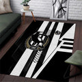 Collingwood Magpies Area Rug Modern Geometric Sports Graphic Style