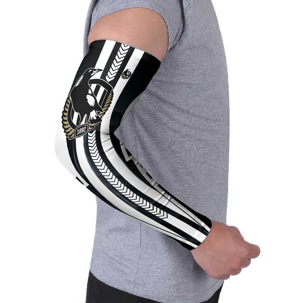 Personalized Collingwood Magpies Arm Sleeves Modern Geometric Sports Graphic Style