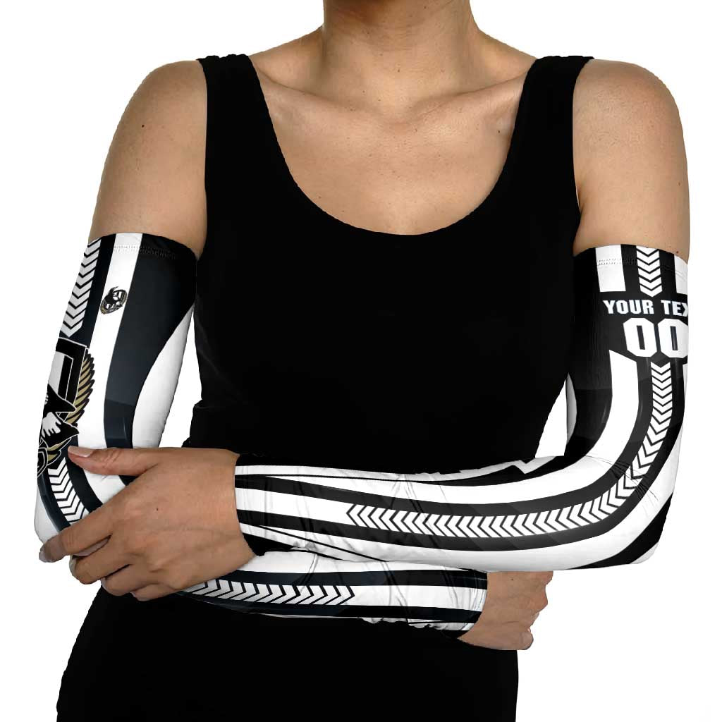 Personalized Collingwood Magpies Arm Sleeves Modern Geometric Sports Graphic Style
