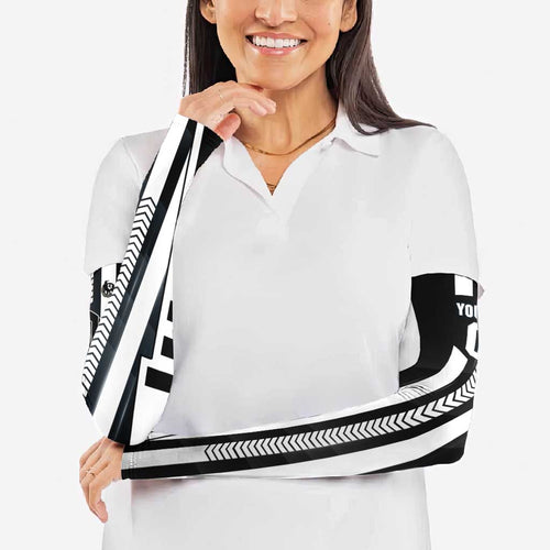 Personalized Collingwood Magpies Arm Sleeves Modern Geometric Sports Graphic Style