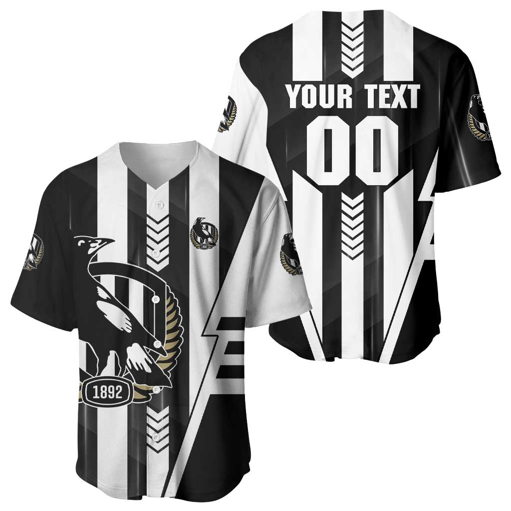 Personalized Collingwood Magpies Baseball Jersey Modern Geometric Sports Graphic Style