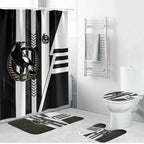 Collingwood Magpies Bathroom Set Modern Geometric Sports Graphic Style