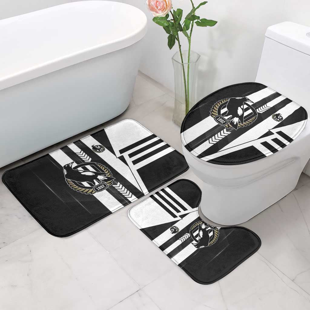 Collingwood Magpies Bathroom Set Modern Geometric Sports Graphic Style