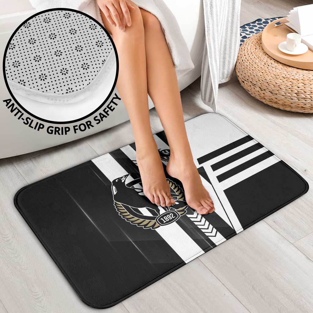 Collingwood Magpies Bathroom Set Modern Geometric Sports Graphic Style