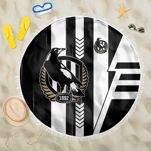 Collingwood Magpies Beach Blanket Modern Geometric Sports Graphic Style