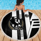 Collingwood Magpies Beach Blanket Modern Geometric Sports Graphic Style