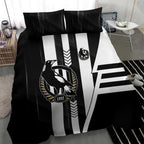 Collingwood Magpies Bedding Set Modern Geometric Sports Graphic Style