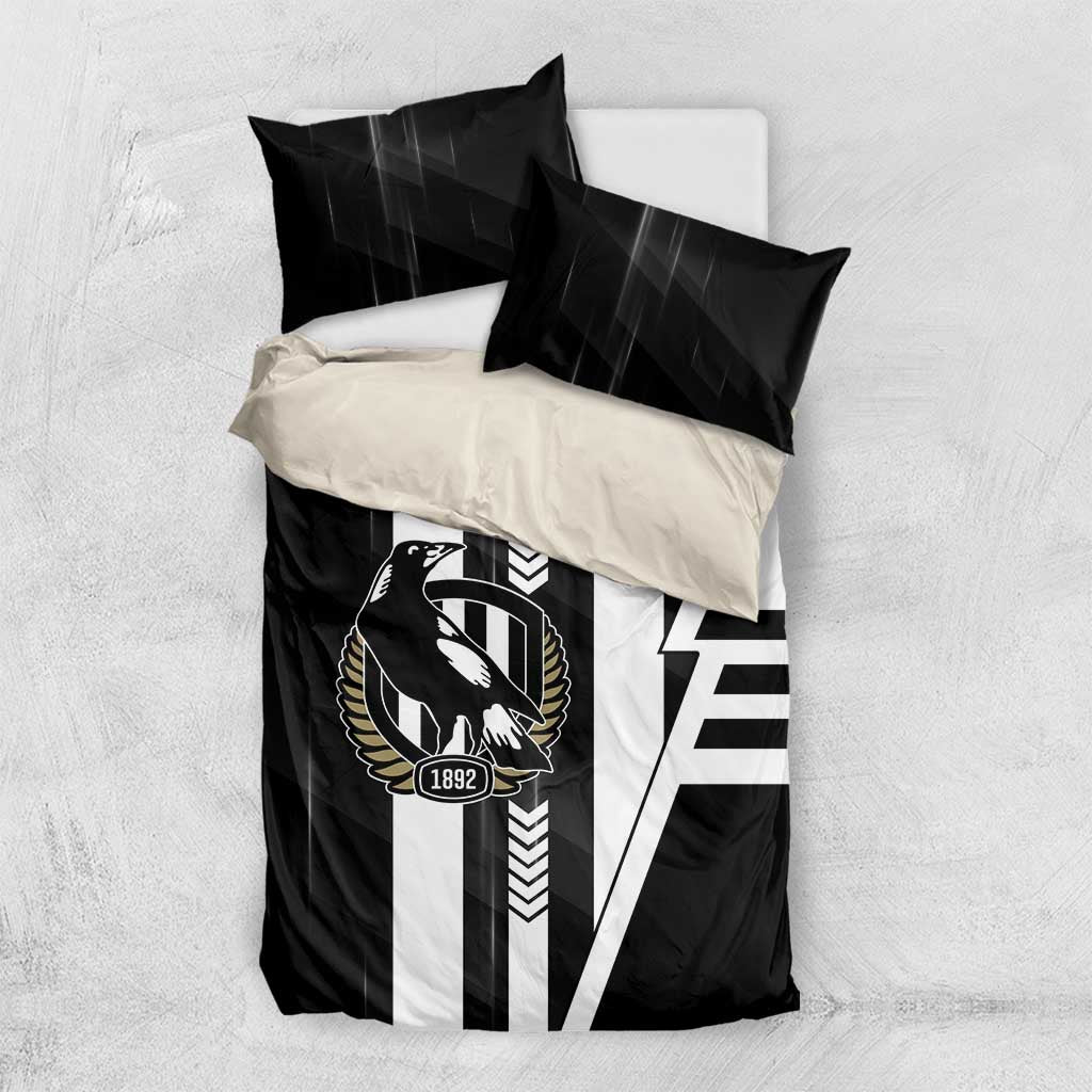 Collingwood Magpies Bedding Set Modern Geometric Sports Graphic Style