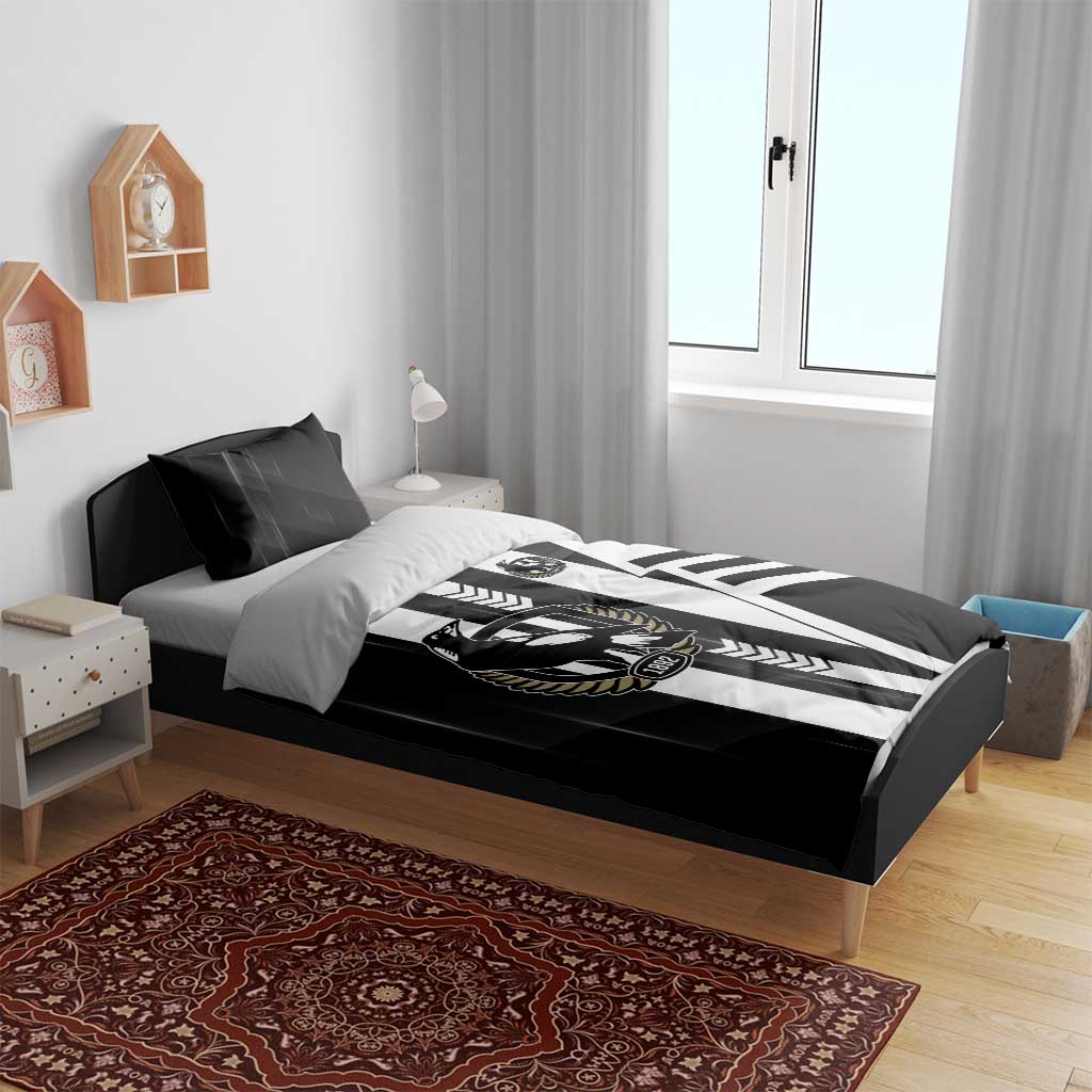 Collingwood Magpies Bedding Set Modern Geometric Sports Graphic Style