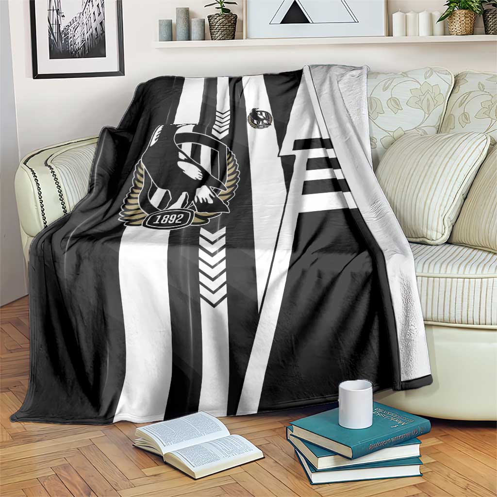 Collingwood Magpies Blanket Modern Geometric Sports Graphic Style
