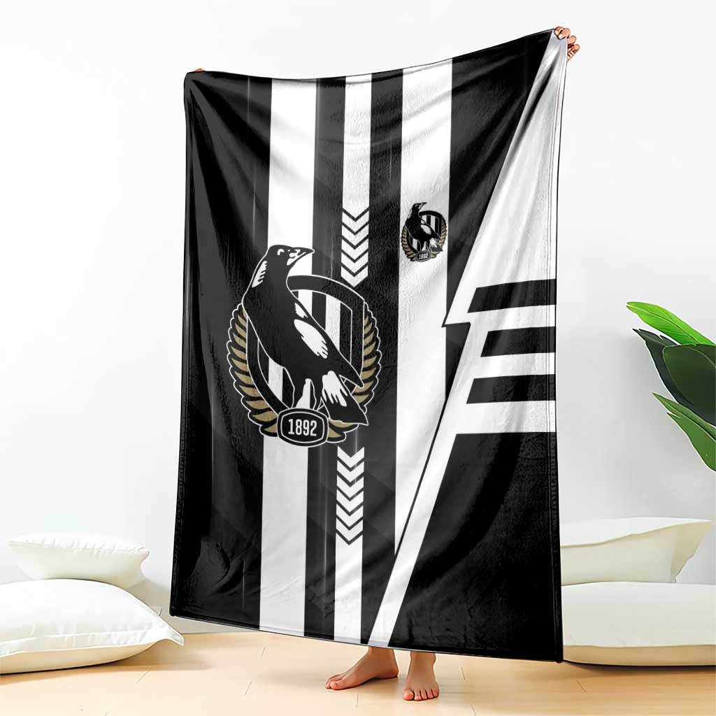 Collingwood Magpies Blanket Modern Geometric Sports Graphic Style