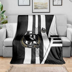 Collingwood Magpies Blanket Modern Geometric Sports Graphic Style