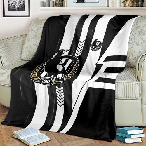 Collingwood Magpies Blanket Modern Geometric Sports Graphic Style