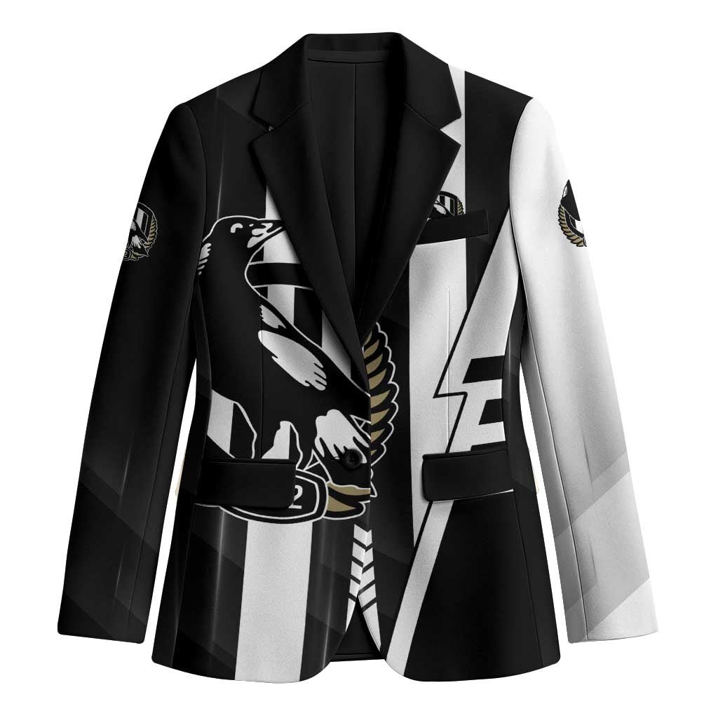 Personalized Collingwood Magpies Blazer Modern Geometric Sports Graphic Style