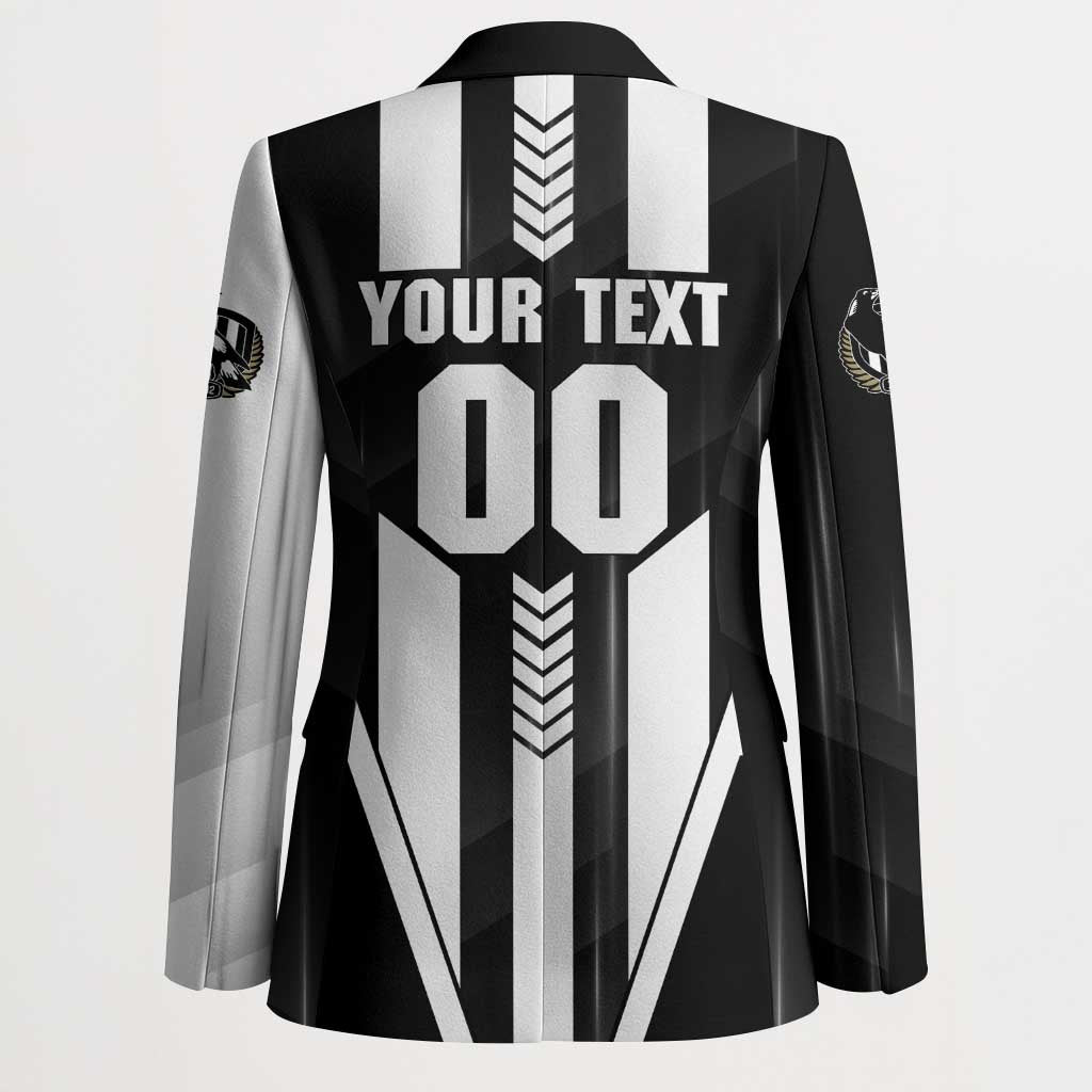Personalized Collingwood Magpies Blazer Modern Geometric Sports Graphic Style