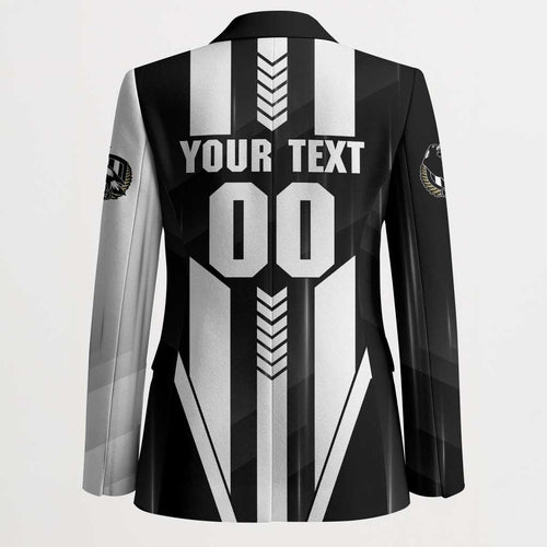 Personalized Collingwood Magpies Blazer Modern Geometric Sports Graphic Style