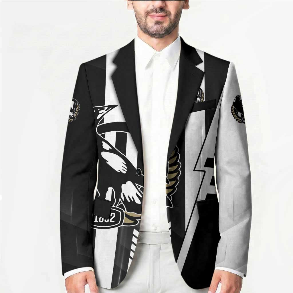 Personalized Collingwood Magpies Blazer Modern Geometric Sports Graphic Style