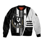 Personalized Collingwood Magpies Bomber Jacket Modern Geometric Sports Graphic Style