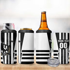 Personalized Collingwood Magpies 4 in 1 Can Cooler Tumbler Modern Geometric Sports Graphic Style