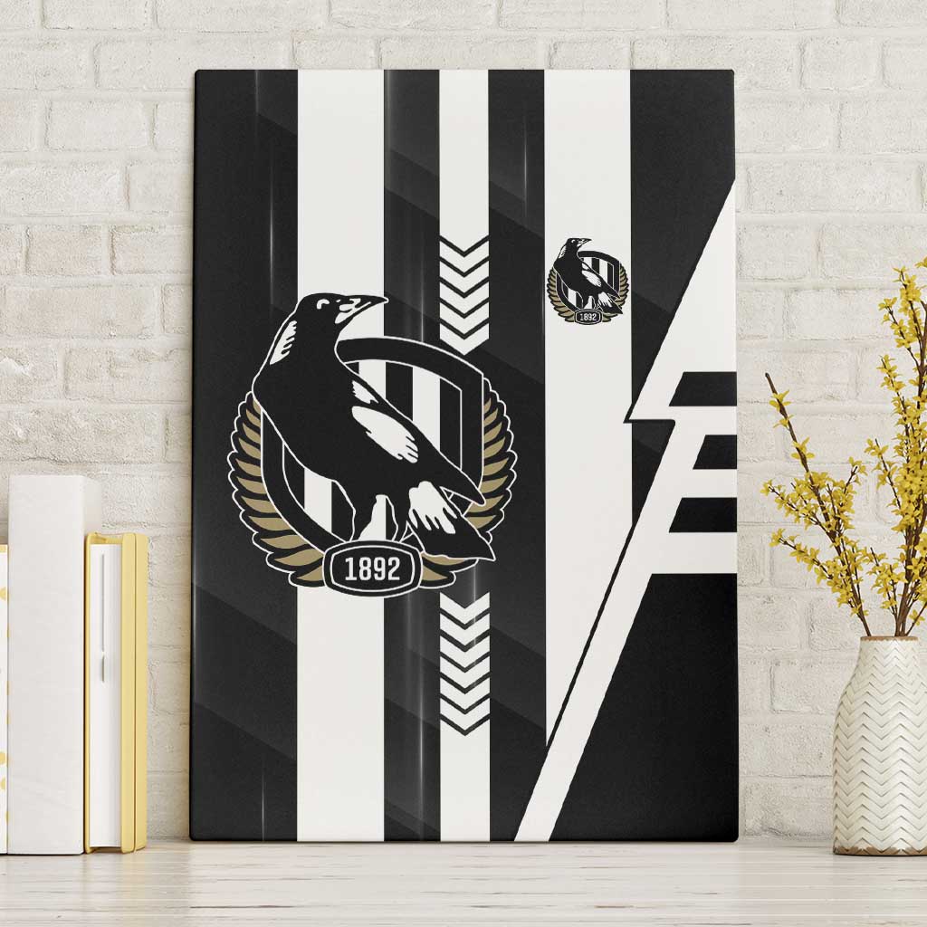 Collingwood Magpies Canvas Wall Art Modern Geometric Sports Graphic Style
