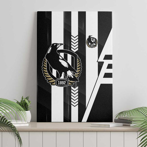 Collingwood Magpies Canvas Wall Art Modern Geometric Sports Graphic Style