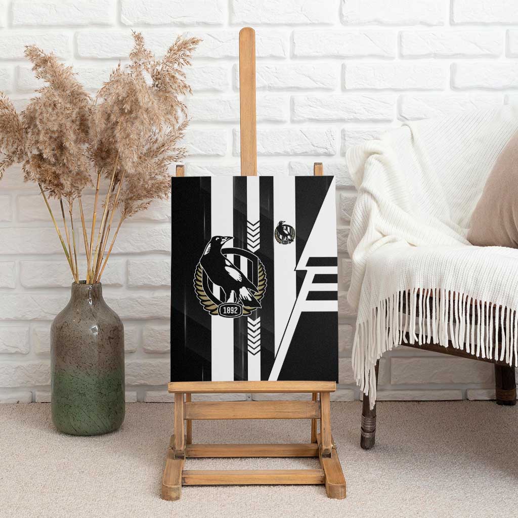 Collingwood Magpies Canvas Wall Art Modern Geometric Sports Graphic Style
