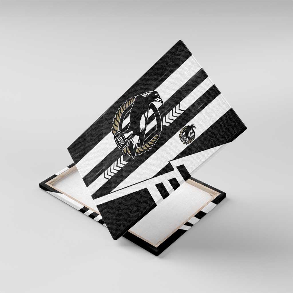 Collingwood Magpies Canvas Wall Art Modern Geometric Sports Graphic Style