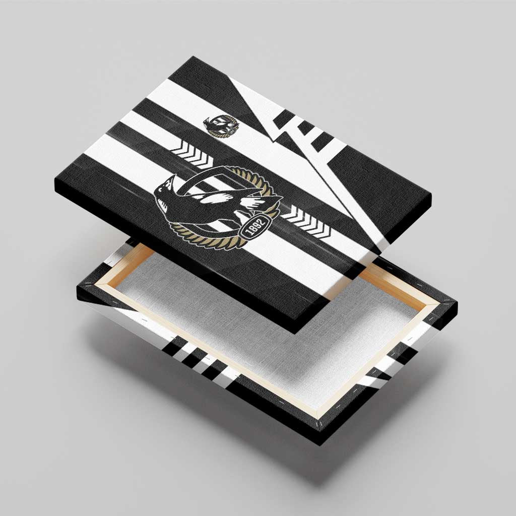 Collingwood Magpies Canvas Wall Art Modern Geometric Sports Graphic Style