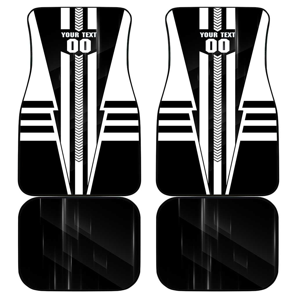 Personalized Collingwood Magpies Car Mats Modern Geometric Sports Graphic Style