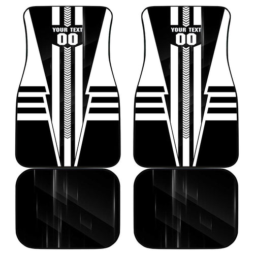 Personalized Collingwood Magpies Car Mats Modern Geometric Sports Graphic Style