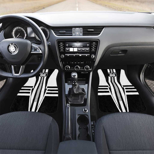 Personalized Collingwood Magpies Car Mats Modern Geometric Sports Graphic Style