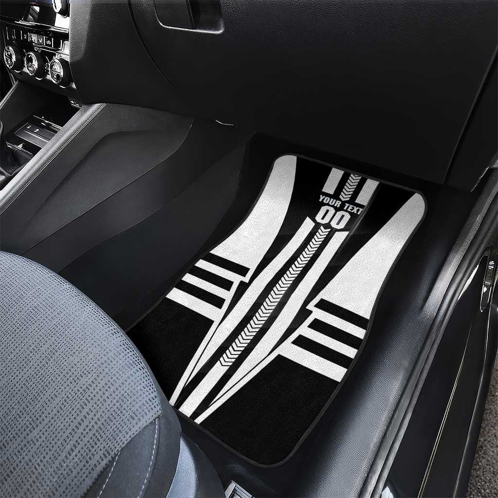 Personalized Collingwood Magpies Car Mats Modern Geometric Sports Graphic Style