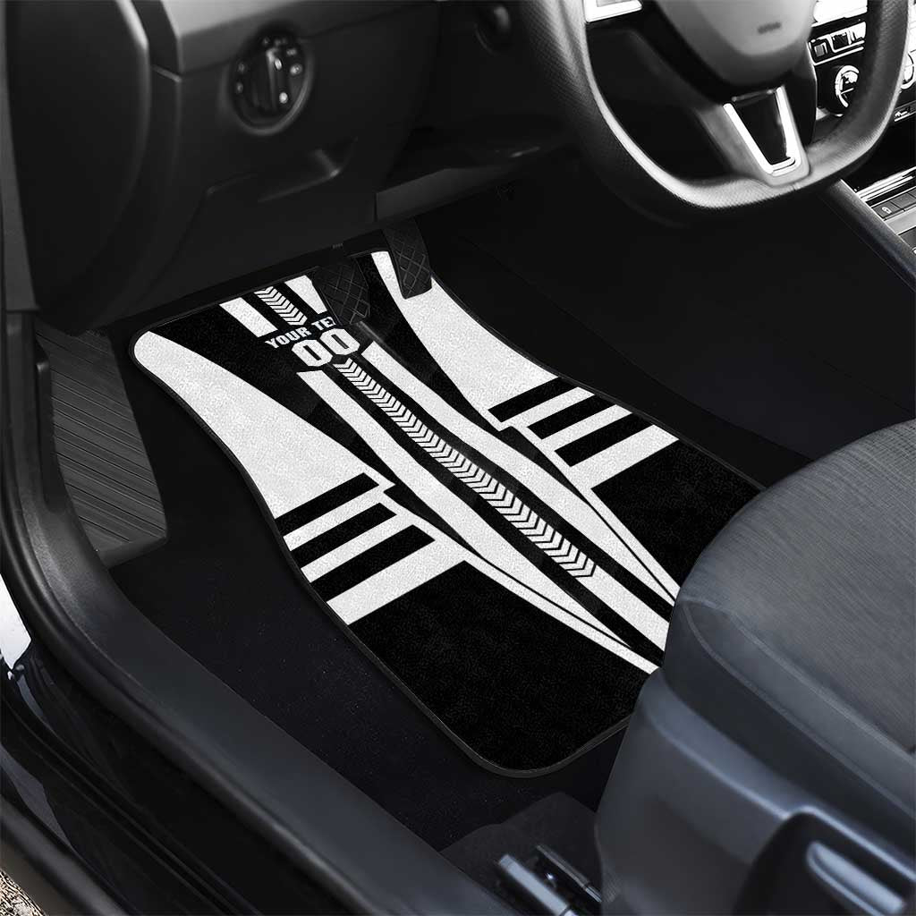 Personalized Collingwood Magpies Car Mats Modern Geometric Sports Graphic Style