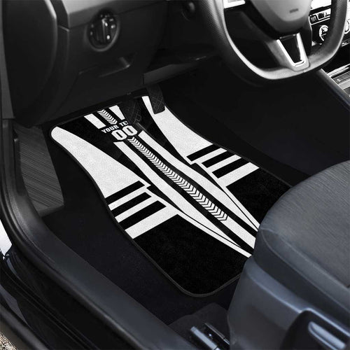 Personalized Collingwood Magpies Car Mats Modern Geometric Sports Graphic Style