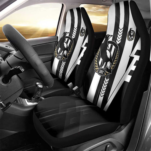Collingwood Magpies Car Seat Cover Modern Geometric Sports Graphic Style
