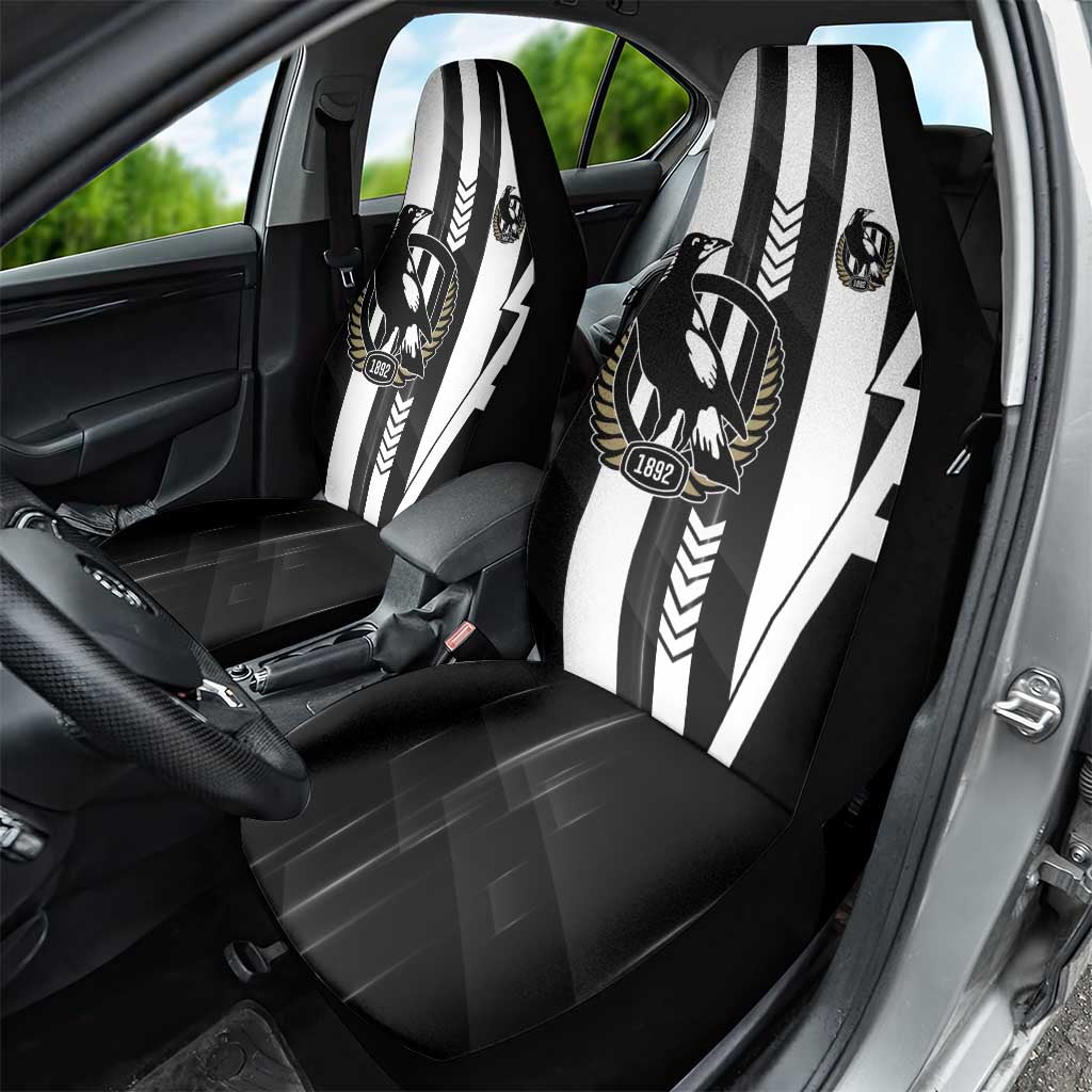 Collingwood Magpies Car Seat Cover Modern Geometric Sports Graphic Style