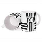 Personalized Collingwood Magpies Ceramic Mug Modern Geometric Sports Graphic Style