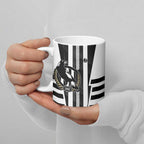 Personalized Collingwood Magpies Ceramic Mug Modern Geometric Sports Graphic Style