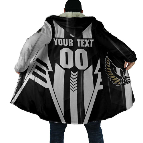 Personalized Collingwood Magpies Cloak Modern Geometric Sports Graphic Style