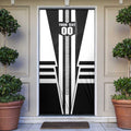 Personalized Collingwood Magpies Door Cover Modern Geometric Sports Graphic Style