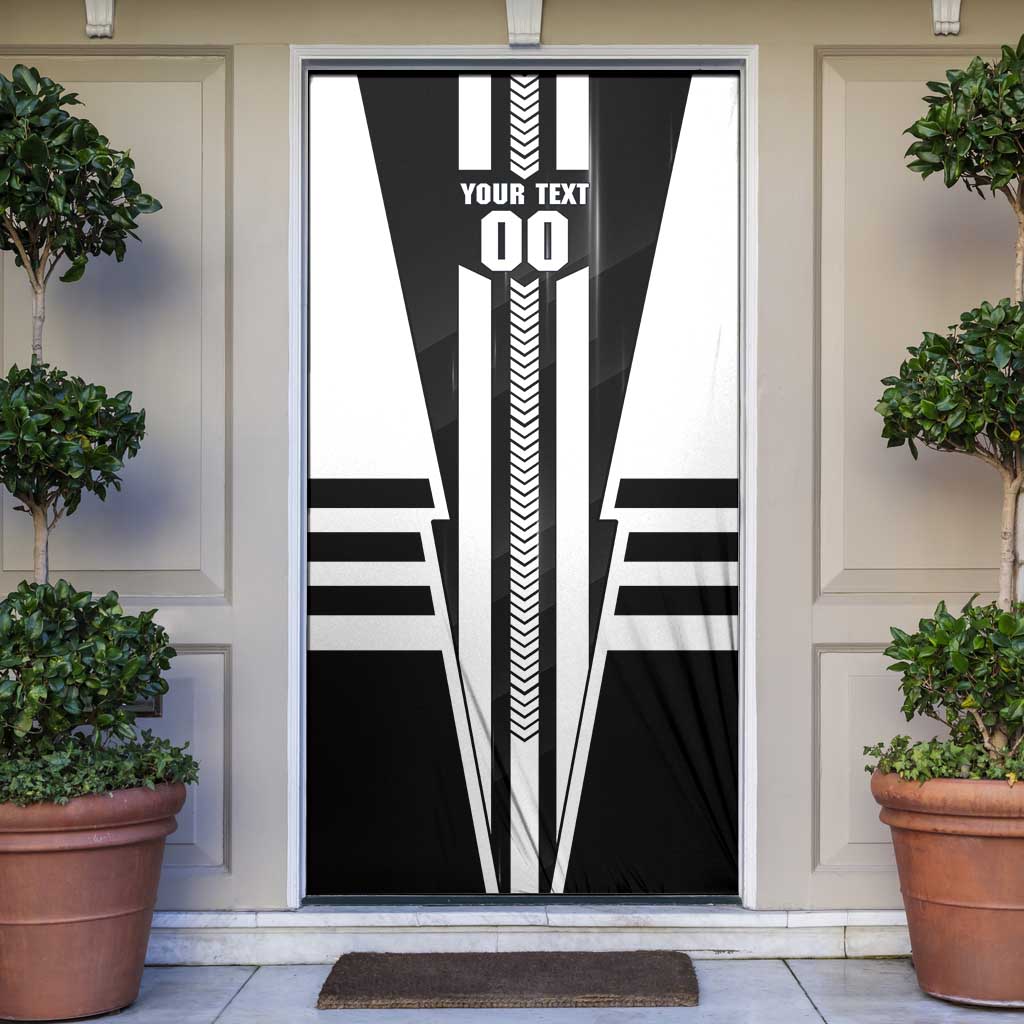 Personalized Collingwood Magpies Door Cover Modern Geometric Sports Graphic Style
