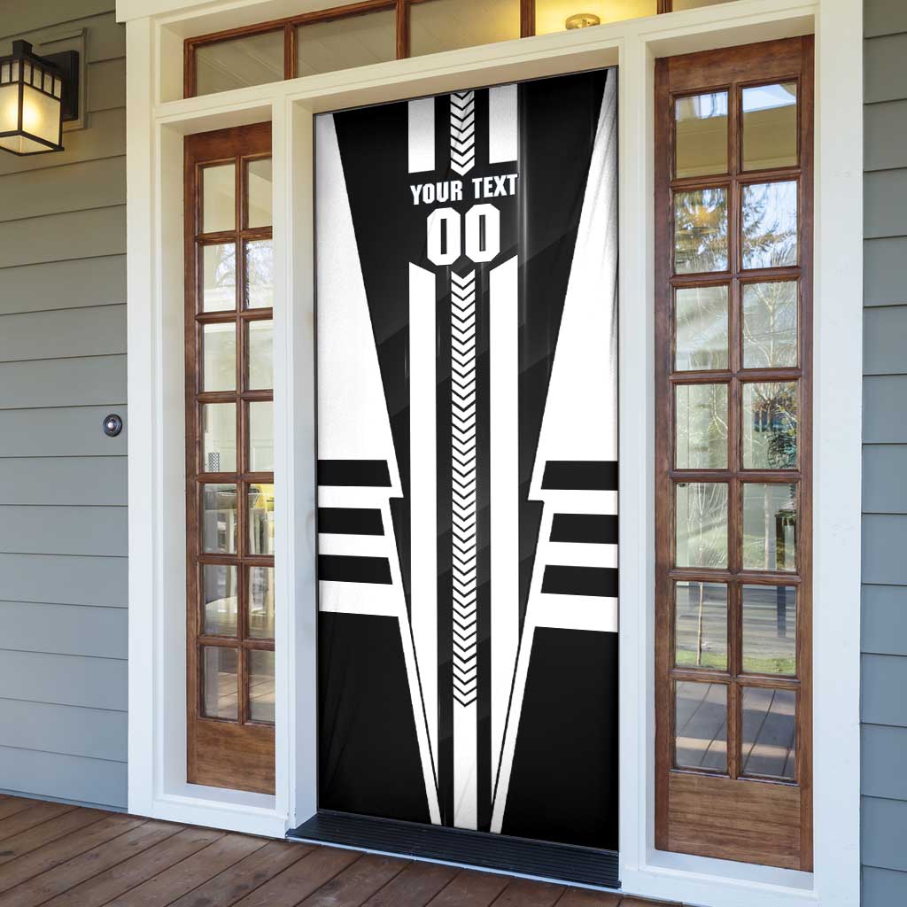Personalized Collingwood Magpies Door Cover Modern Geometric Sports Graphic Style