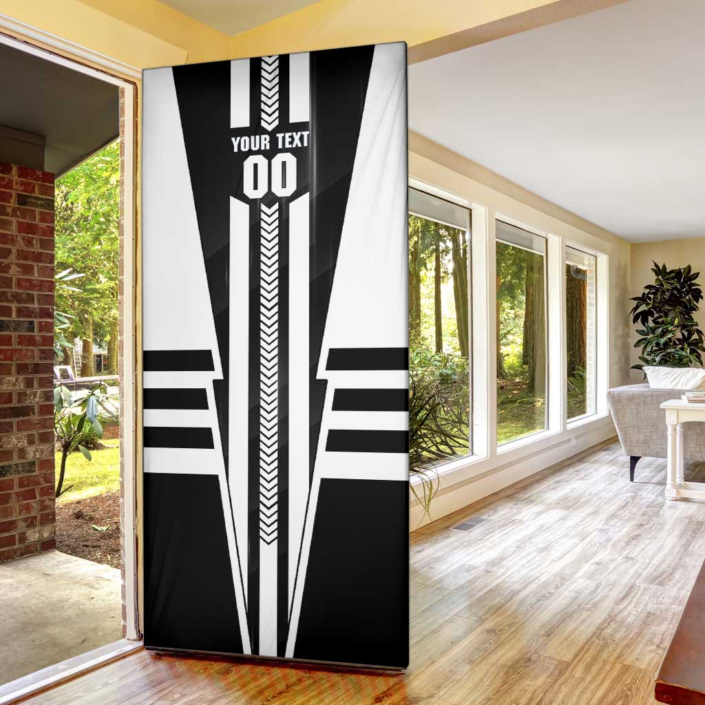 Personalized Collingwood Magpies Door Cover Modern Geometric Sports Graphic Style