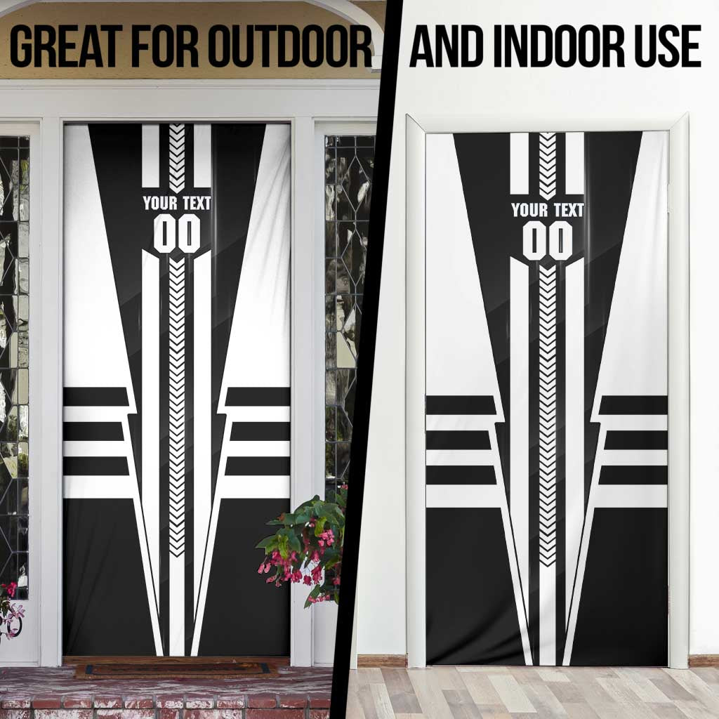 Personalized Collingwood Magpies Door Cover Modern Geometric Sports Graphic Style