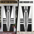 Personalized Collingwood Magpies Door Cover Modern Geometric Sports Graphic Style