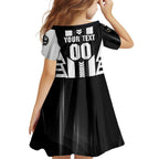 Personalized Collingwood Magpies Family Matching Off Shoulder Maxi Dress and Hawaiian Shirt Modern Geometric Sports Graphic Style