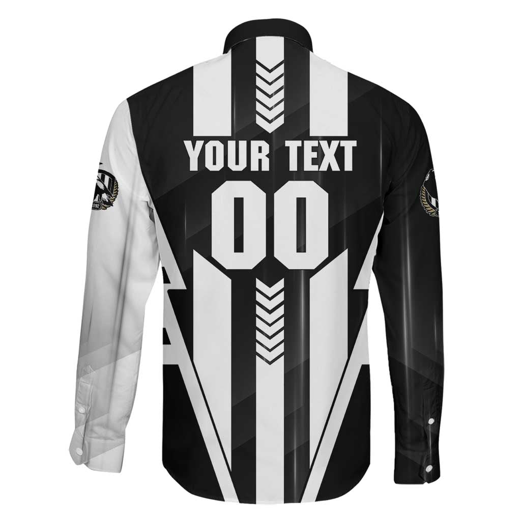 Personalized Collingwood Magpies Family Matching Puletasi and Hawaiian Shirt Modern Geometric Sports Graphic Style